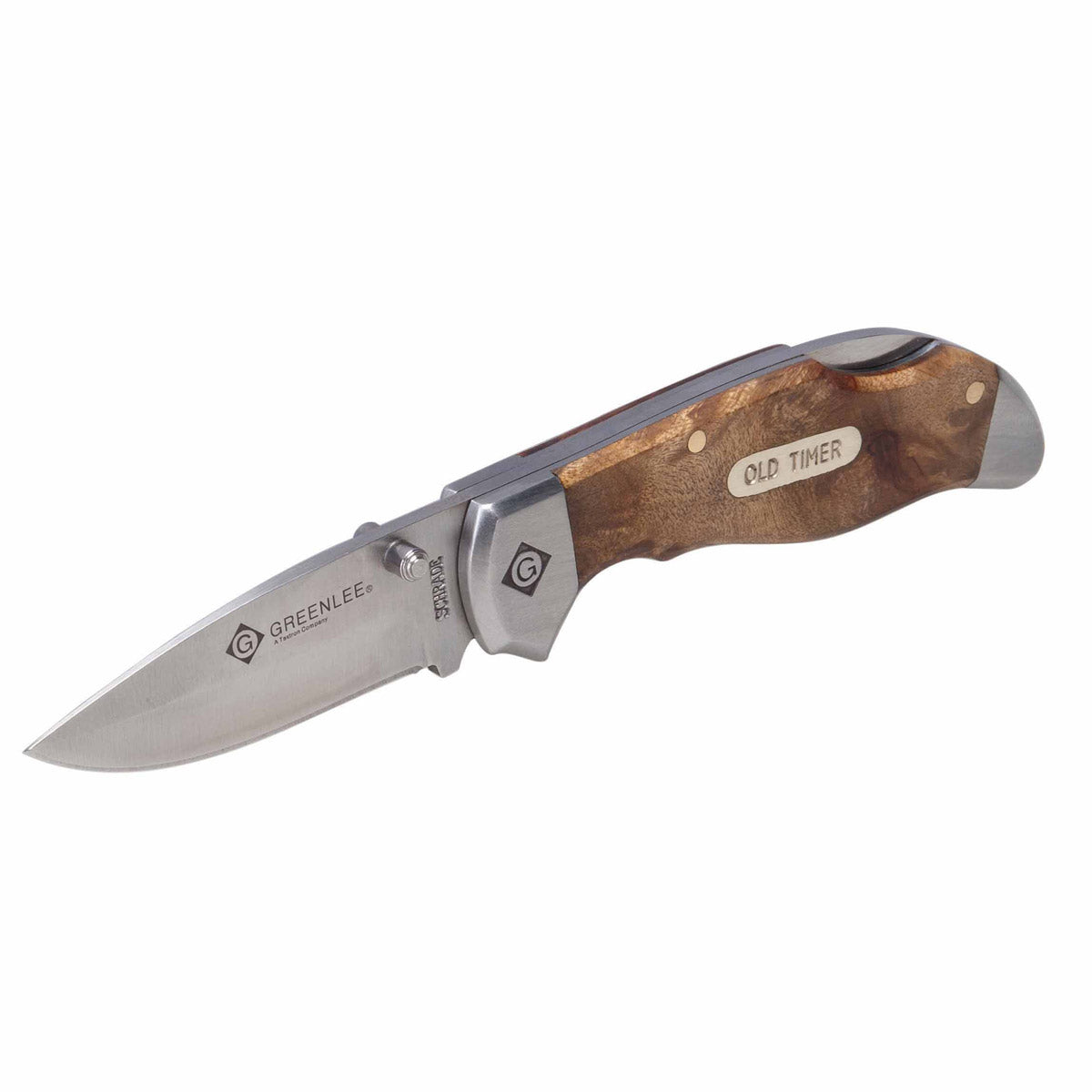 Greenlee 0652-24 Wood SS Drop Point Pocket Knife - 2