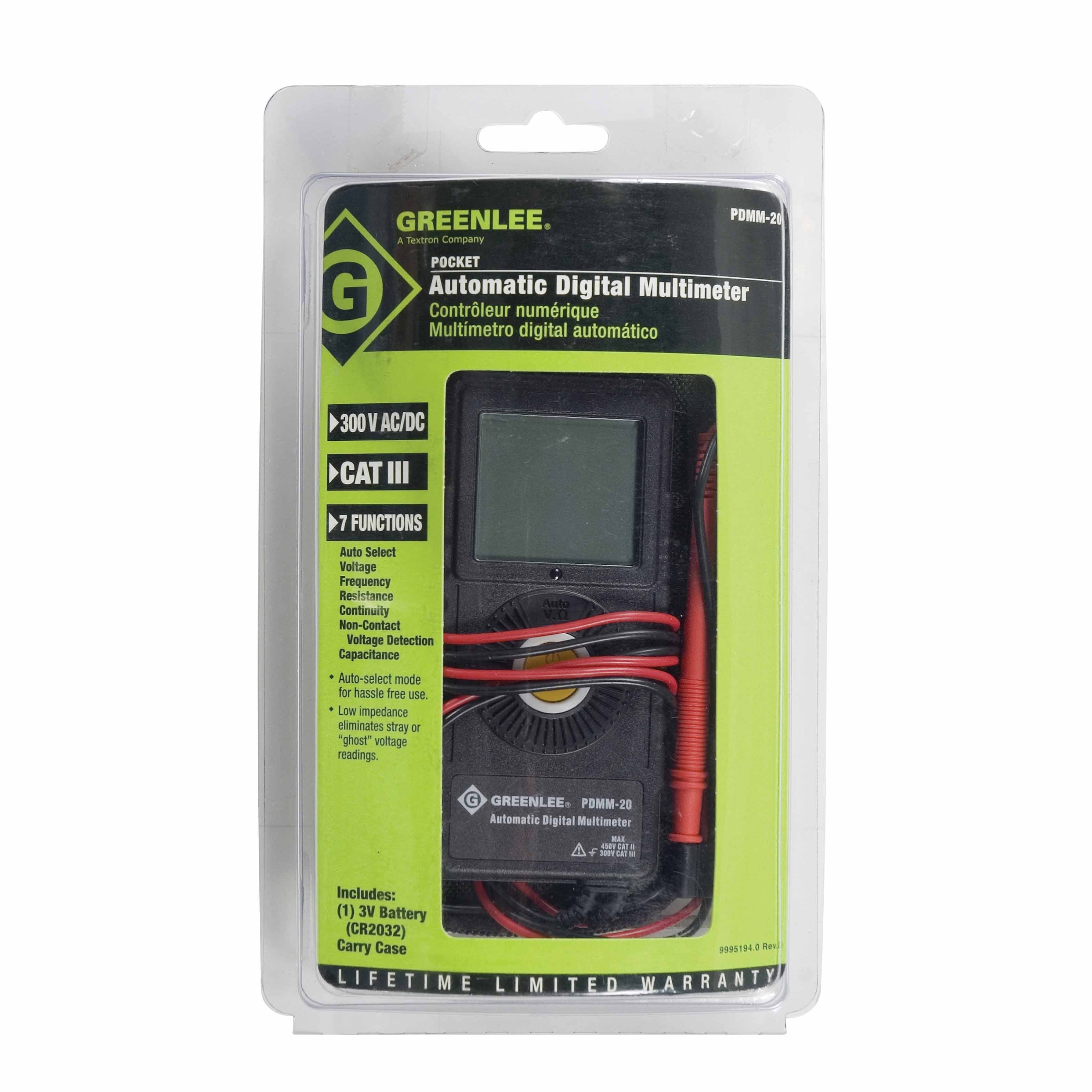 Greenlee PDMM-20 Pocket Multimeter - 2