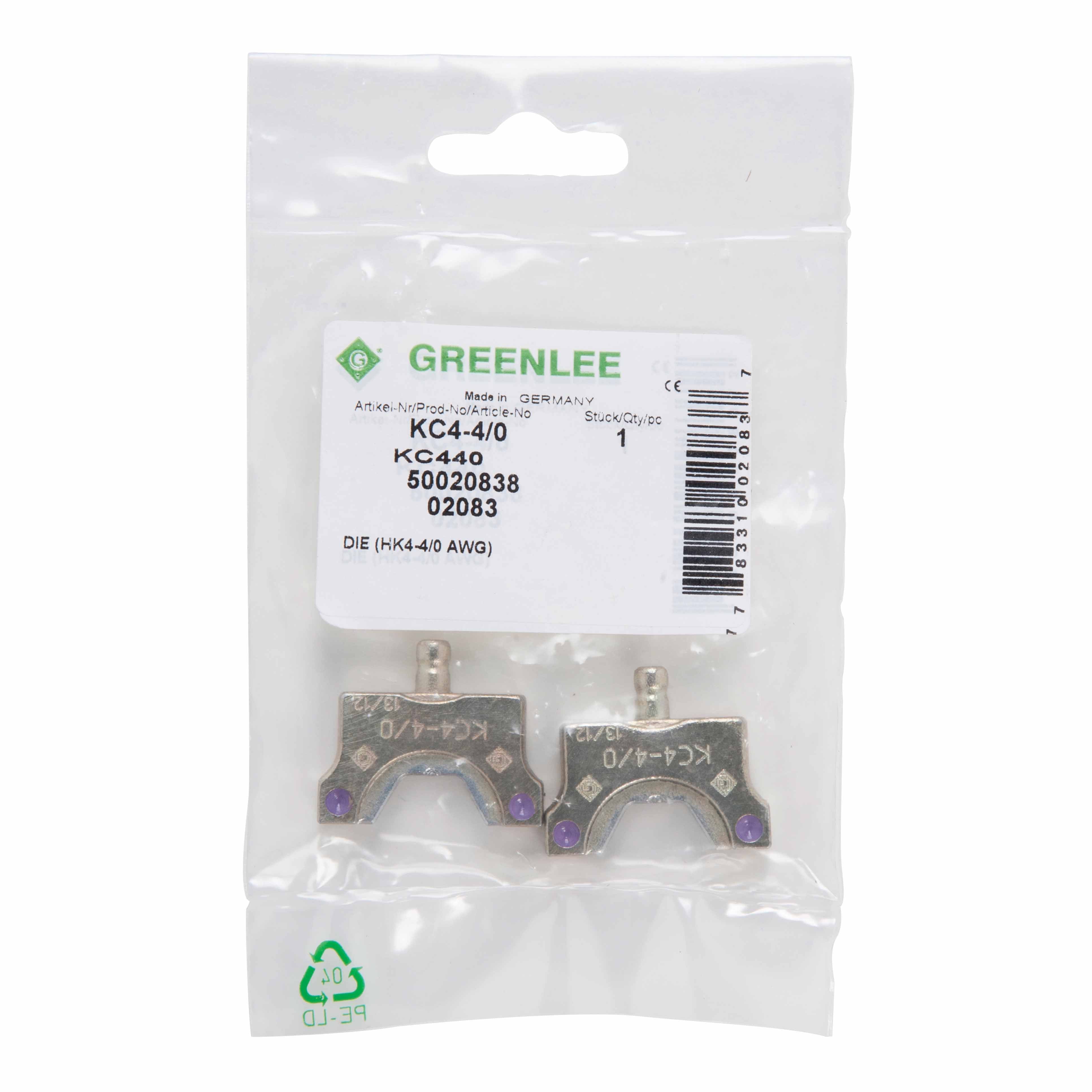 Greenlee KC4-2 Crimping Die - 2